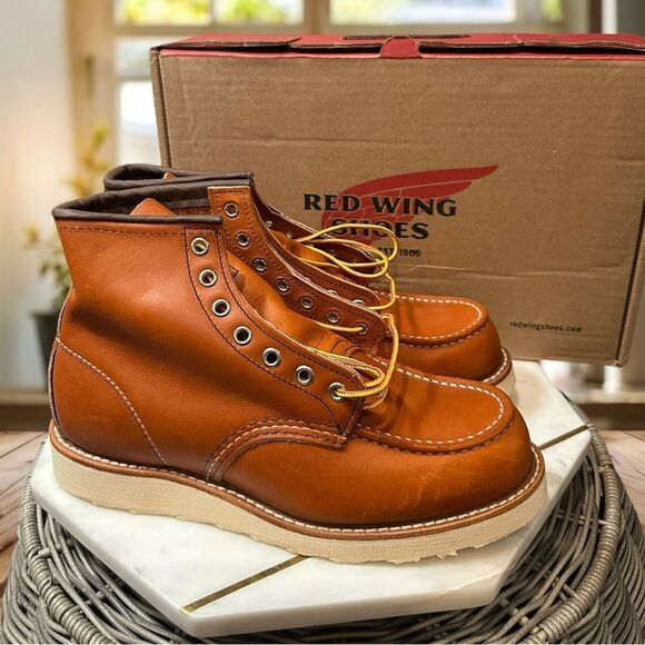 Red Wing Heritage men's Classic 6 inch Moc Toe Work Boot 875 Oro Legacy USA - Picture 8 of 15